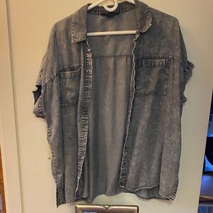 Jane and Delancey Gray Button Down Shirt